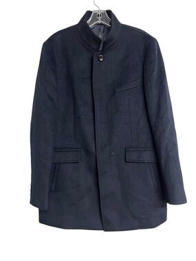 Men's Erdos Navy Stand-Collar Over Coat
